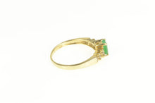 Load image into Gallery viewer, 14K Natural Emerald Diamond Engagement Ring Yellow Gold