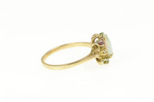 Load image into Gallery viewer, 10K Vintage Opal Diamond Birthstone Butterfly Ring Yellow Gold