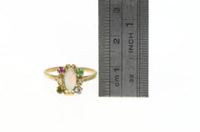 Load image into Gallery viewer, 10K Vintage Opal Diamond Birthstone Butterfly Ring Yellow Gold