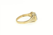 Load image into Gallery viewer, 10K Bezel Set Simulated Blue Sapphire Vintage Ring Yellow Gold
