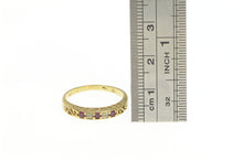 Load image into Gallery viewer, 10K Ruby Diamond Retro I Love You Ring Yellow Gold