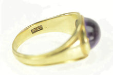 Load image into Gallery viewer, 14K Retro Cabochon Purple Flourite Bezel Ring Yellow Gold