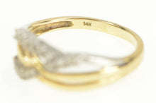Load image into Gallery viewer, 14K Diamond Wave Ribbon Design Vintage Ring Yellow Gold
