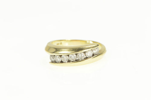14K 0.50 Cttw Diamond Band Bypass Channel Set Ring Yellow Gold
