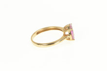 Load image into Gallery viewer, 18K Pink Sapphire Illusion Solitaire Cluster Ring Rose Gold