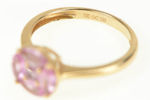 Load image into Gallery viewer, 18K Pink Sapphire Illusion Solitaire Cluster Ring Rose Gold
