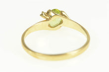Load image into Gallery viewer, 10K Vintage Bypass Oval Peridot &amp; Diamond Ring Yellow Gold