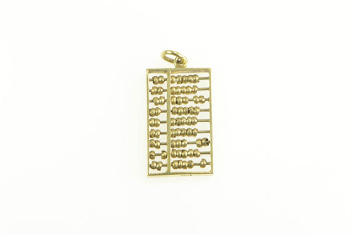 14K 3D Articulated Abacus Ancient Calculator Charm/Pendant Yellow Gold
