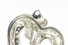 Load image into Gallery viewer, Sterling Silver Diamond Curvy Classic Heart Love Symbol Pendant