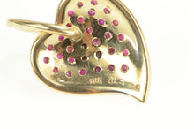 Load image into Gallery viewer, 14K Pave Ruby Diamond Accent Heart Love Charm/Pendant Yellow Gold