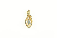 Load image into Gallery viewer, 14K Marquise Sapphire Diamond Statement Pendant Yellow Gold