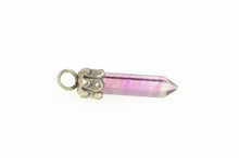 Load image into Gallery viewer, 14K Amethyst Point Ornate Stress Anxiety Charm/Pendant Yellow Gold