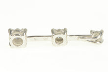 Load image into Gallery viewer, 10K Tiered Diamond Classic Bar Statement Pendant White Gold