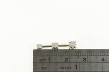 Load image into Gallery viewer, 10K Tiered Diamond Classic Bar Statement Pendant White Gold