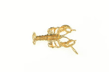 Load image into Gallery viewer, 14K 3D Lobster Ocean Animal Fishing Pendant Yellow Gold