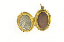 Load image into Gallery viewer, Gold Filled Victorian Black Enamel Mourning Locket Oval Pendant