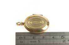 Load image into Gallery viewer, Gold Filled Victorian Black Enamel Mourning Locket Oval Pendant