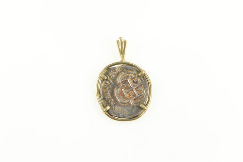 14K Spanish Shipwreck Coin Statement Charm/Pendant Yellow Gold