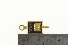 Load image into Gallery viewer, Gold Filled Black Enamel Magazine Journalism &quot;Current&quot; Charm/Pendant