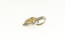 Load image into Gallery viewer, 14K Two Tone Tulip Flower Heart Love Symbol Pendant Yellow Gold