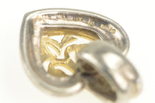 Load image into Gallery viewer, 14K Two Tone Tulip Flower Heart Love Symbol Pendant Yellow Gold