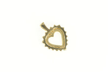 Load image into Gallery viewer, 14K Emerald Diamond Classic Heart Love Symbol Pendant Yellow Gold