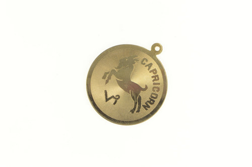 Gold Filled 1960's Capricorn Astrology Zodiac Star Sign Charm/Pendant