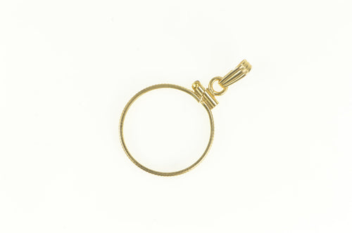 14K 1/10 oz. Gold Panda Coin Holder Bezel Charm/Pendant Yellow Gold