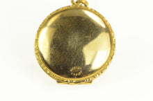 Load image into Gallery viewer, Gold Filled Ornate Floral Engraved Monogram Photo Locket Pendant