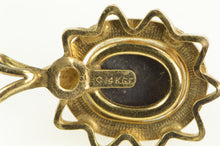 Load image into Gallery viewer, Gold Filled Retro Oval Hematite Sun Burst Statement Pendant