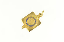 Load image into Gallery viewer, Gold Filled Department of Justice CZ Enamel Statement Pendant