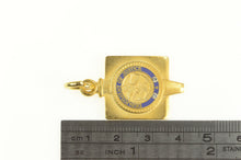 Load image into Gallery viewer, Gold Filled Department of Justice CZ Enamel Statement Pendant