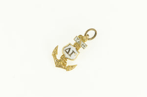 10K Delta Gamma Victorian Greek Anchor Sorority Pin/Brooch Yellow Gold