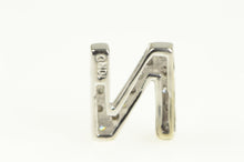 Load image into Gallery viewer, 10K N Diamond Initial Letter Monogram Name Pendant White Gold