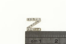 Load image into Gallery viewer, 10K N Diamond Initial Letter Monogram Name Pendant White Gold