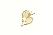 Load image into Gallery viewer, 14K Natural Opal Diamond Accent Heart Pendant Yellow Gold