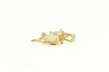 Load image into Gallery viewer, 14K Natural Opal Diamond Accent Heart Pendant Yellow Gold