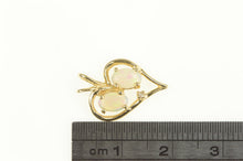 Load image into Gallery viewer, 14K Natural Opal Diamond Accent Heart Pendant Yellow Gold