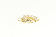 Load image into Gallery viewer, 14K Pearl Classic Curve Swirl Heart Love Symbol Pendant Yellow Gold