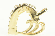 Load image into Gallery viewer, 14K Pearl Classic Curve Swirl Heart Love Symbol Pendant Yellow Gold