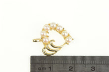 Load image into Gallery viewer, 14K Pearl Classic Curve Swirl Heart Love Symbol Pendant Yellow Gold