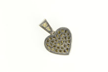Load image into Gallery viewer, 14K 3.50 Ctw Princess VS Diamond Heart Love Pendant White Gold