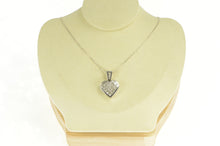 Load image into Gallery viewer, 14K 3.50 Ctw Princess VS Diamond Heart Love Pendant White Gold