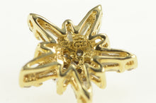 Load image into Gallery viewer, 14K 0.65 Ctw Baguette Diamond Star Snow Flake Pendant Yellow Gold