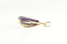 Load image into Gallery viewer, 14K Pear Amethyst 1950&#39;s Classic Statement Pendant Yellow Gold