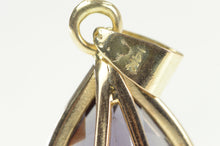 Load image into Gallery viewer, 14K Pear Amethyst 1950&#39;s Classic Statement Pendant Yellow Gold