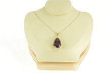 Load image into Gallery viewer, 14K Pear Amethyst 1950&#39;s Classic Statement Pendant Yellow Gold