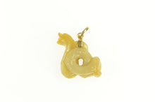 Load image into Gallery viewer, 18K Victorian Elaborate Carved Snake Serpent Pendant Yellow Gold