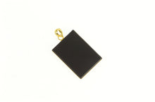 Load image into Gallery viewer, 14K Squared Black Opal Mosaic Inlay Statement Pendant Yellow Gold