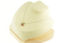 Load image into Gallery viewer, 10K Cherries Syn. Ruby &amp; Emerald Cluster Cute Charm/Pendant Yellow Gold